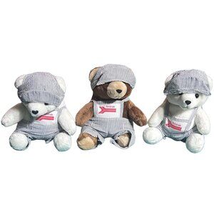 Htf Vintage AMTRAK TRAIN Engineer Bears Lot (3)